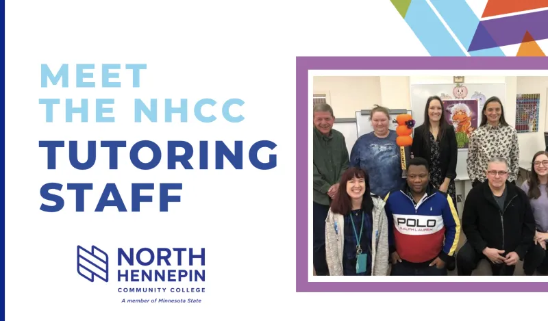 Meet the NHCC Tutoring Staff title graphic with a group photo