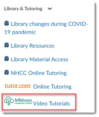 Library tutoring screenshot