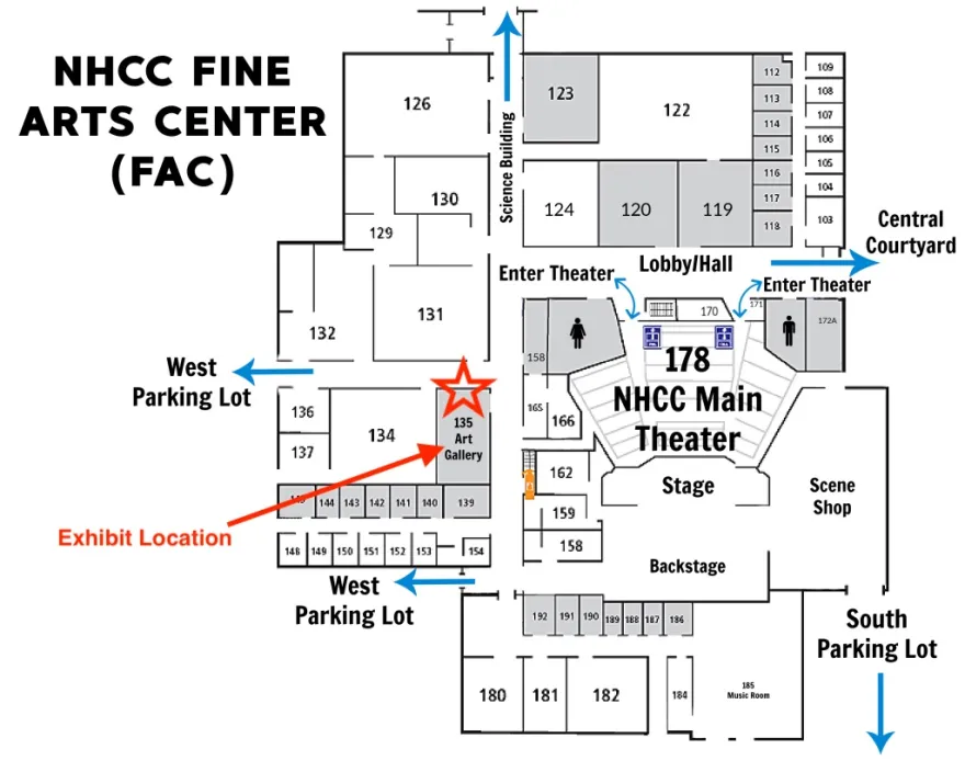 Map of the Fine Arts Center 