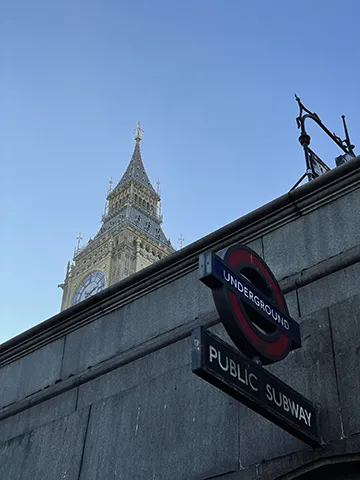 a photo of the London clock tower