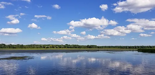 student photo of a lake reflection 