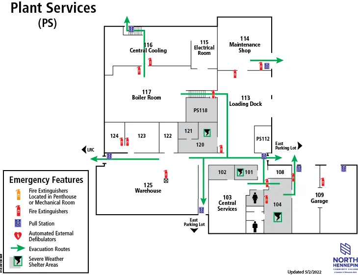 Plant Services Building Map