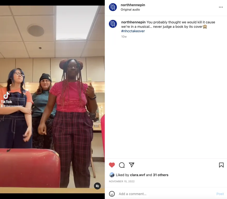 a screenshot from a video of students singing backstage