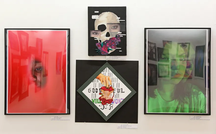 art on a gallery wall 