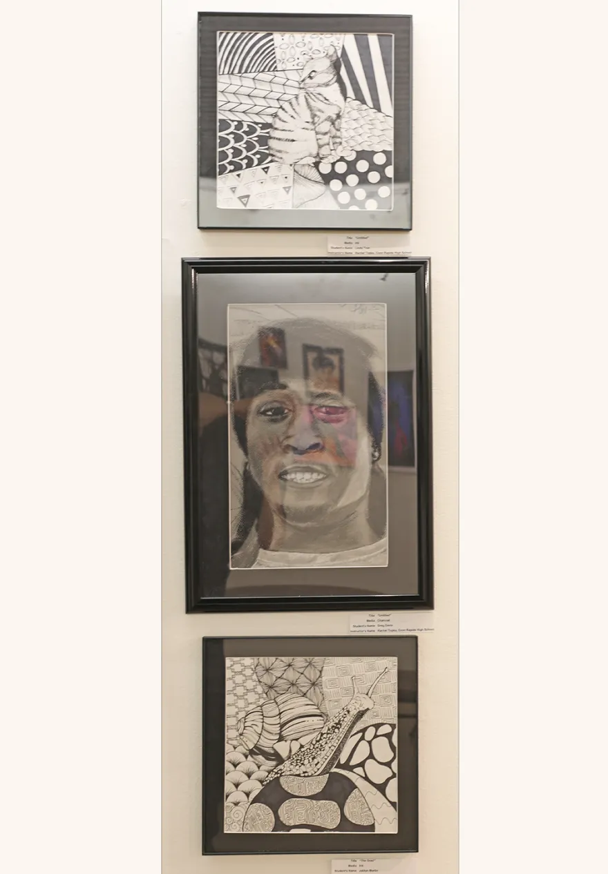 art on a gallery wall 