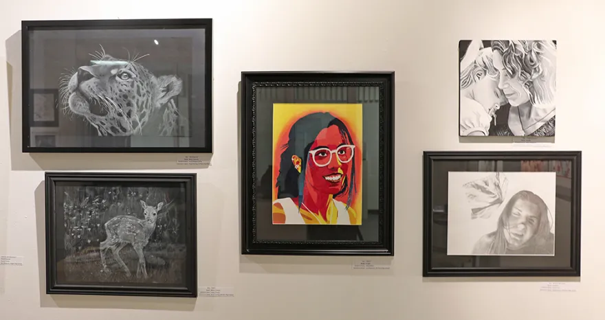 art on a gallery wall 