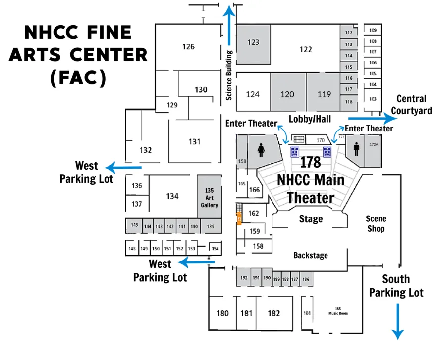 FAC Map highlighting the Theatre 