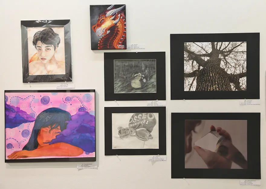 art on a gallery wall 