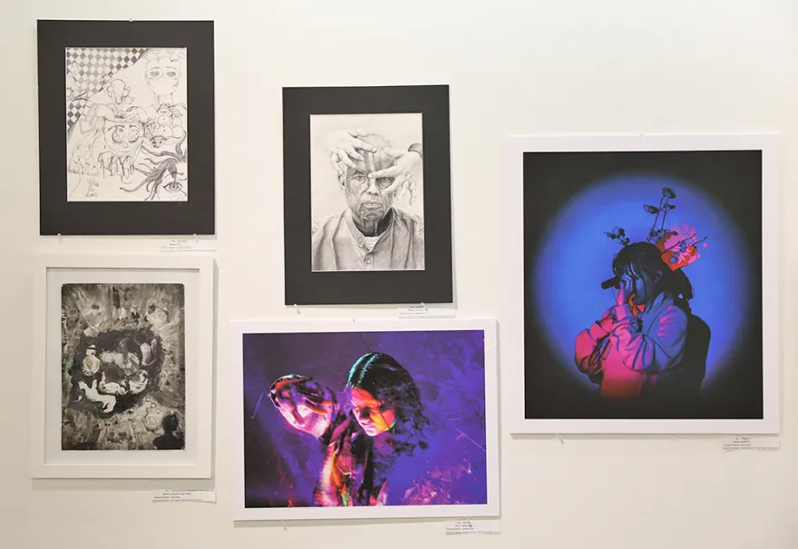 art on a gallery wall 