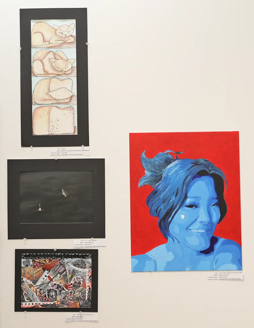 art on a gallery wall 