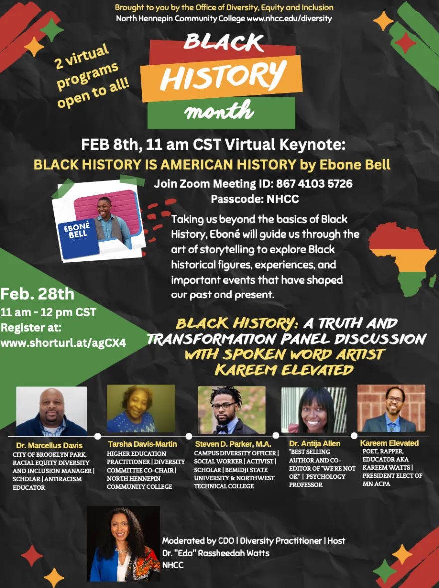 an infographic on the upcoming BHM programming