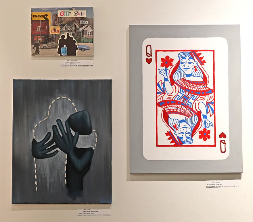 art on a gallery wall 