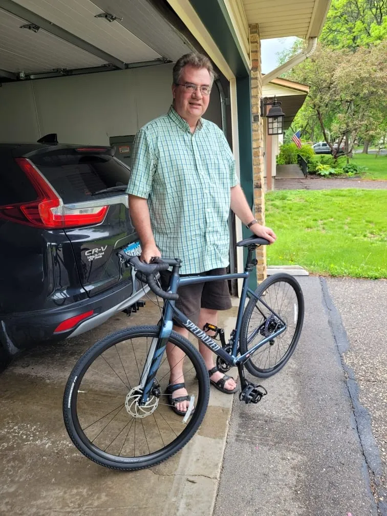 a photo of Craig and his bike