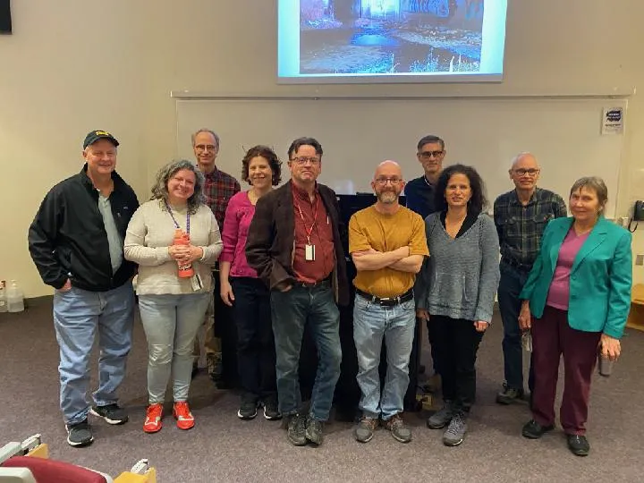 a group photo of NHCC faculty at Joel and Paul's recent lecture series.