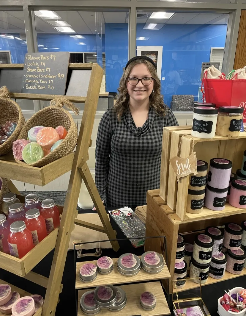 a photo of a soap vendor at the Makers Market