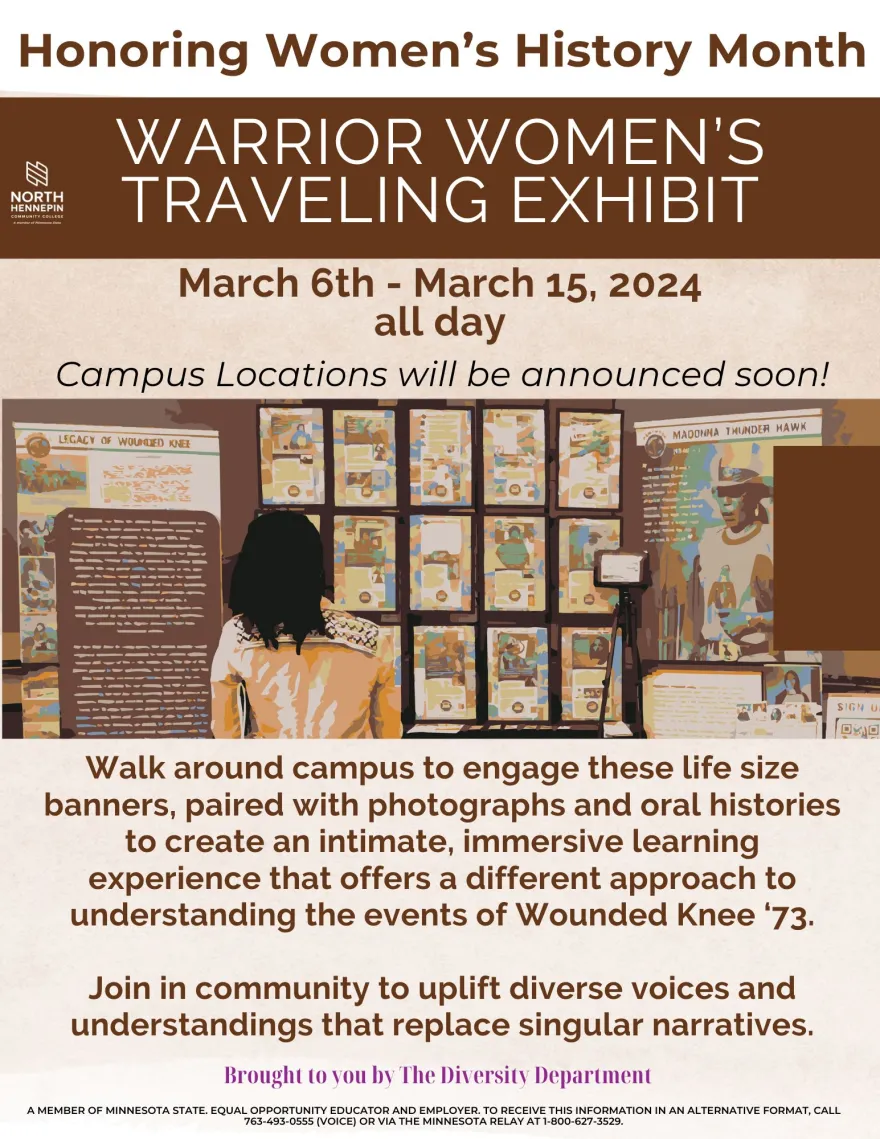 flyer for the upcoming Warrior Women exhibit 