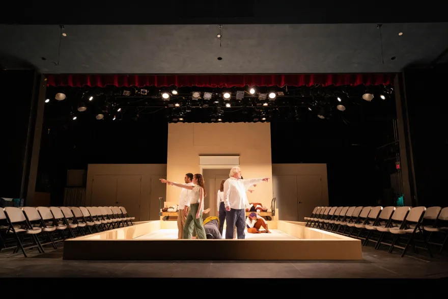 photo from Antigone dress rehearsal in the theatre 