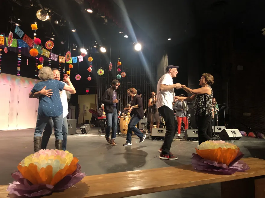 Dancing on the stage