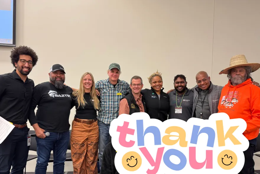 A group photo of the panelists at our 2025 Green Jobs and Pathways Fair. 
