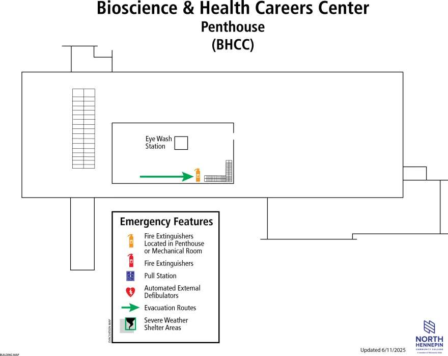 map of BHCC Penthouse