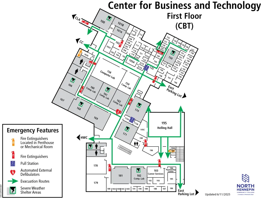 map of CBT First Floor