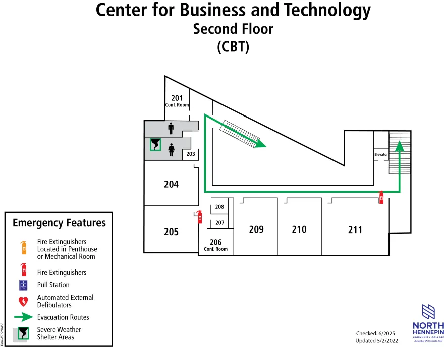 map of CBT Second Floor