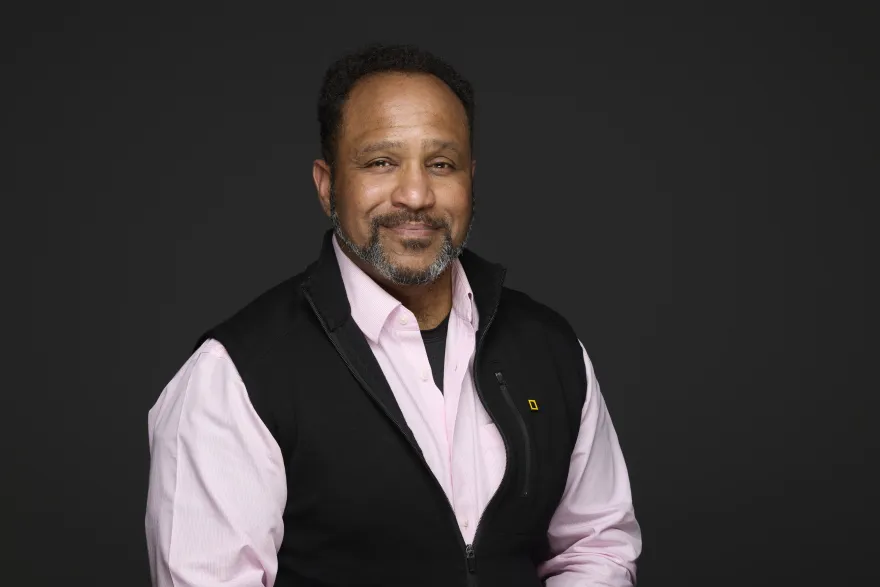 this is a color headshot photo of National Geographic Explorer and NHCC special guest, James Edward Mills. 