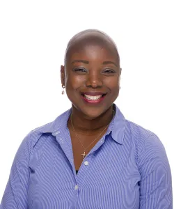 this is a smiling headshot photo of NHCC nursing faculty, Queen Gbor Hill. 