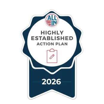 All In Highly Established Action Plan badge 2026